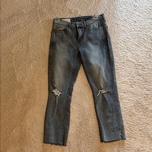 GAP Vintage Slim Mid Rise Gray Jeans